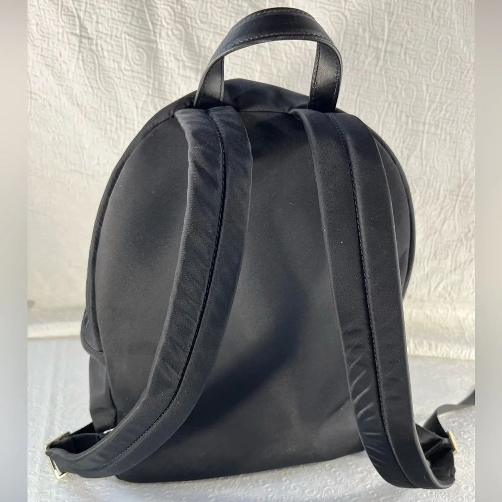 Kate Spade Watson Lane Hartley Black Nylon Small Medium Backpack Bag Golden Zip